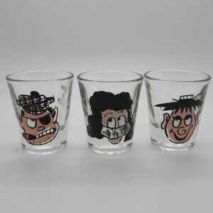 Bar Drink Shot Glass 3D Roving Eyes Set of 3 Barware Novelty Collectible Liquor
